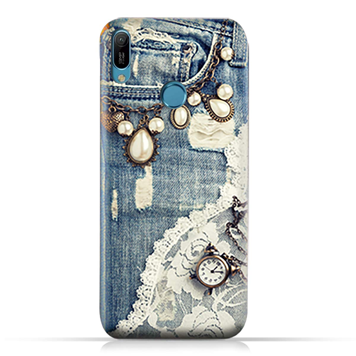 AMC Design Huawei Y6 2019 (Y6 Prime 2019) TPU Mobile Case with Modern Jeans Pattern