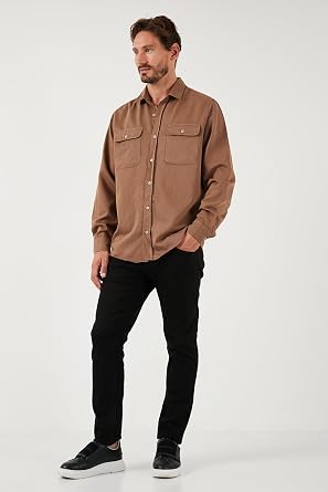 Buratti Pamuklu Çift Cepli Regular Fit Gömlek Erkek GÖMLEK CF25W128858