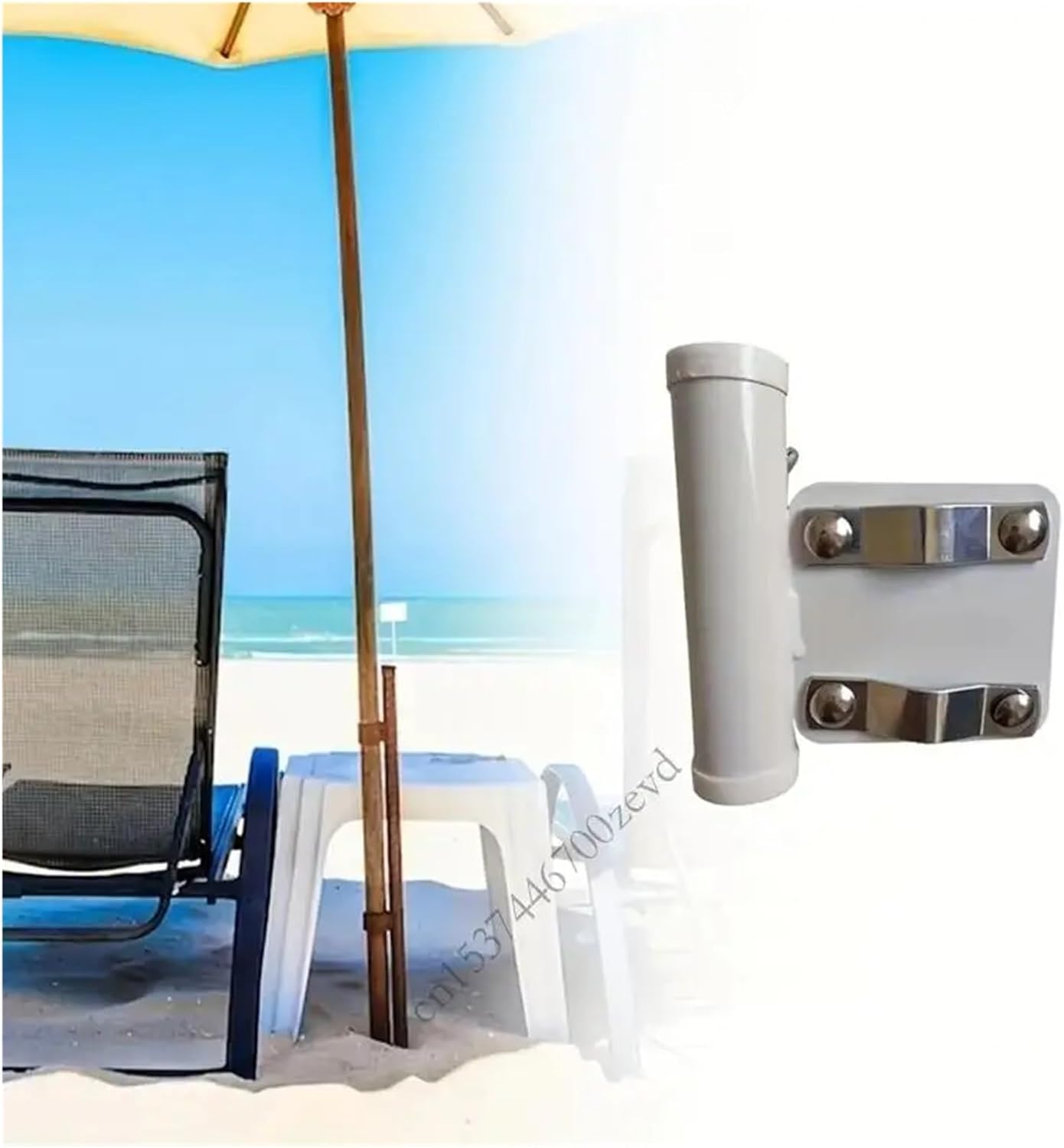 Parasol Holder Umbrella Mount Clamp 2.5cm Diameter Outdoor Various Space Use
