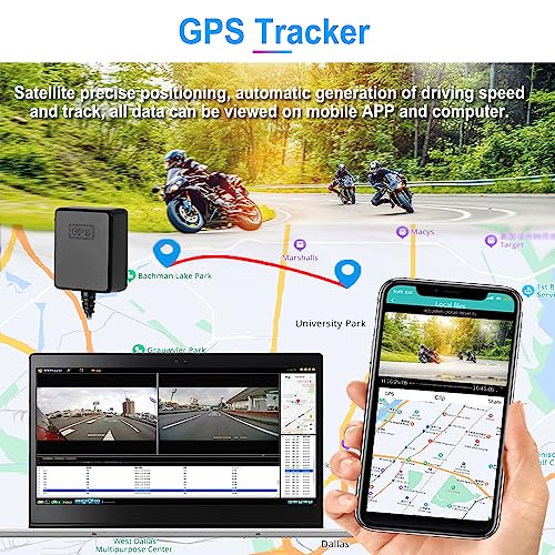 VSYSTO 3 '' IPS Schermo WiFi Moto Dash Cam, GPS