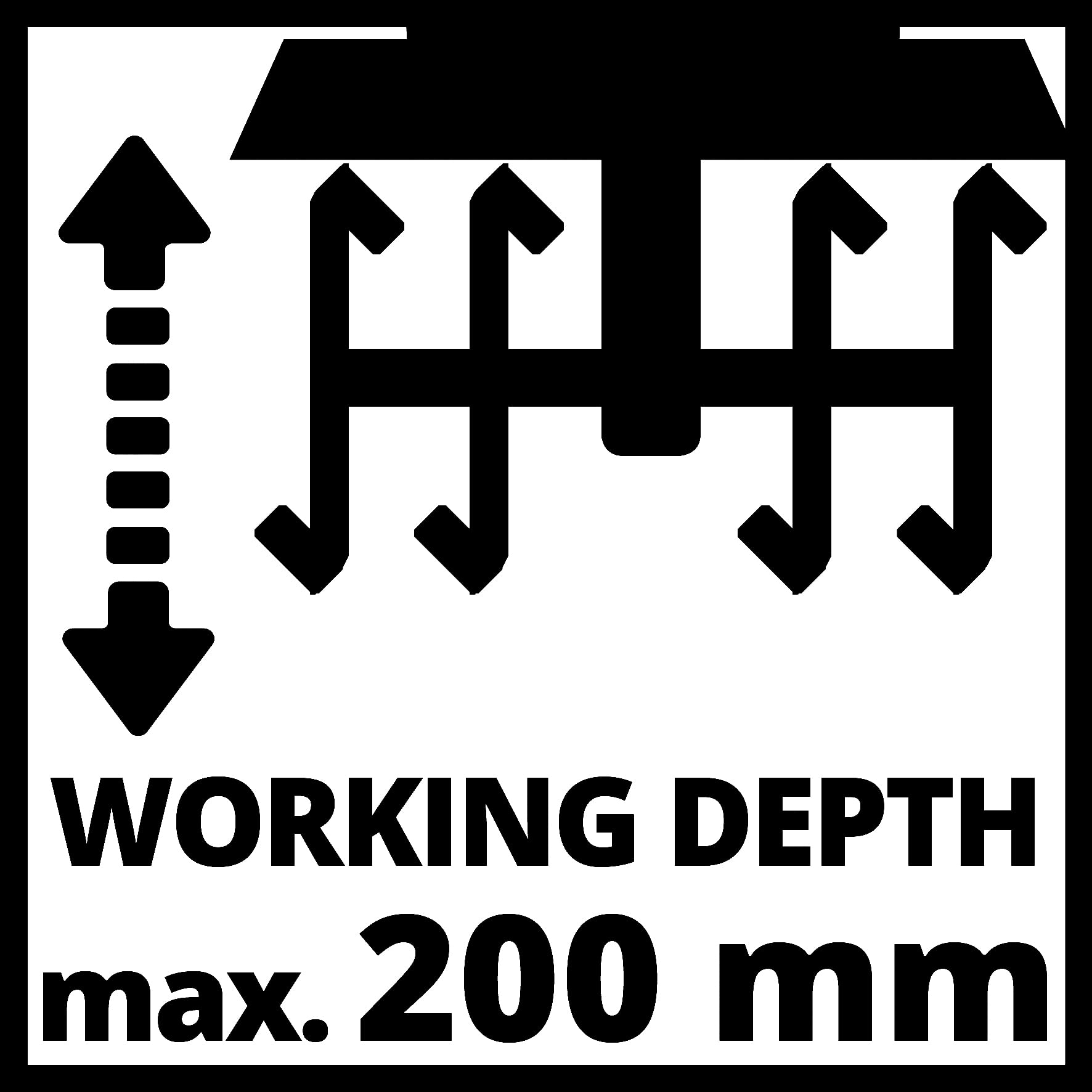 Einhell Elektro-Bodenhacke GC-RT 7530 (750 W, 30 cm Arbeitsbreite, 200 mm Arbeitstiefe, 4 robuste Hackmesser, klappbarer Führungsholm, Kabelzugentlastung)
