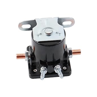 Upgrade Hot Rod 12v Starter Solenoid Relay SW3 Replacement for 1956-up Truck Starter Replaces B-6A-11450A C6AF C7AF C3912 C9AF SNL135 50-430 Black