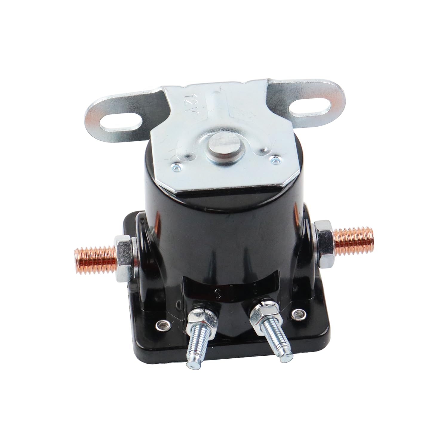 Upgrade Hot Rod 12v Starter Solenoid Relay SW3 Replacement for 1956-up Truck Starter Replaces B-6A-11450A C6AF C7AF C3912 C9AF SNL135 50-430 (Black)