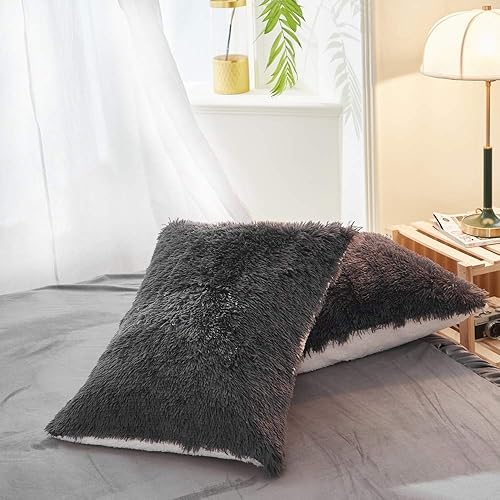Miniatura 8 de FlySheep - Juego de edredón de pelo largo de piel sintética (CHUNSE)