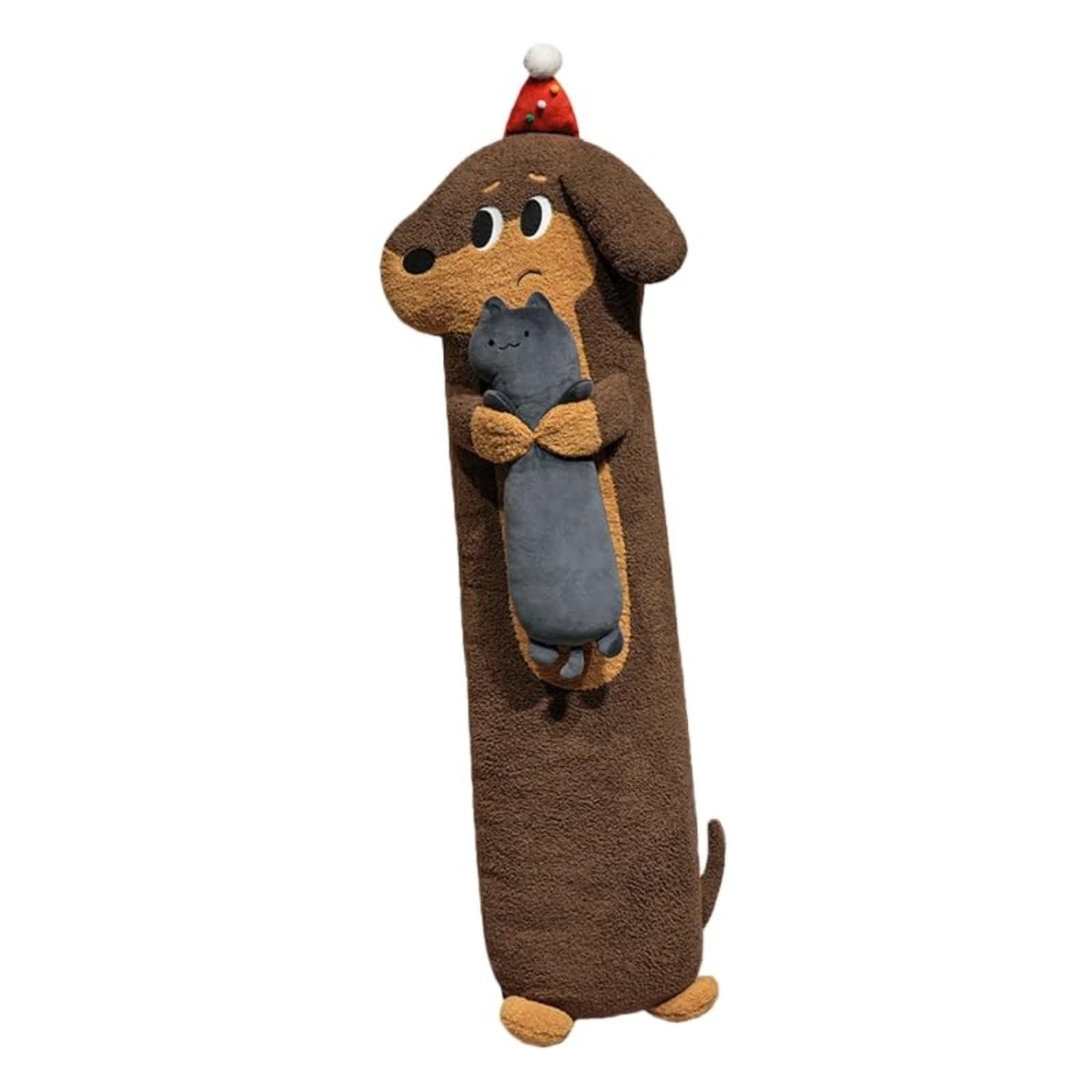 Kuscheltier Hund Plüschkissen – Cartoon Hund Plüsch Körperkissen für Kinder und Erwachsene, Weich und Kuschelig, Ideal für Schlafzimmer, (120cm,Katze)