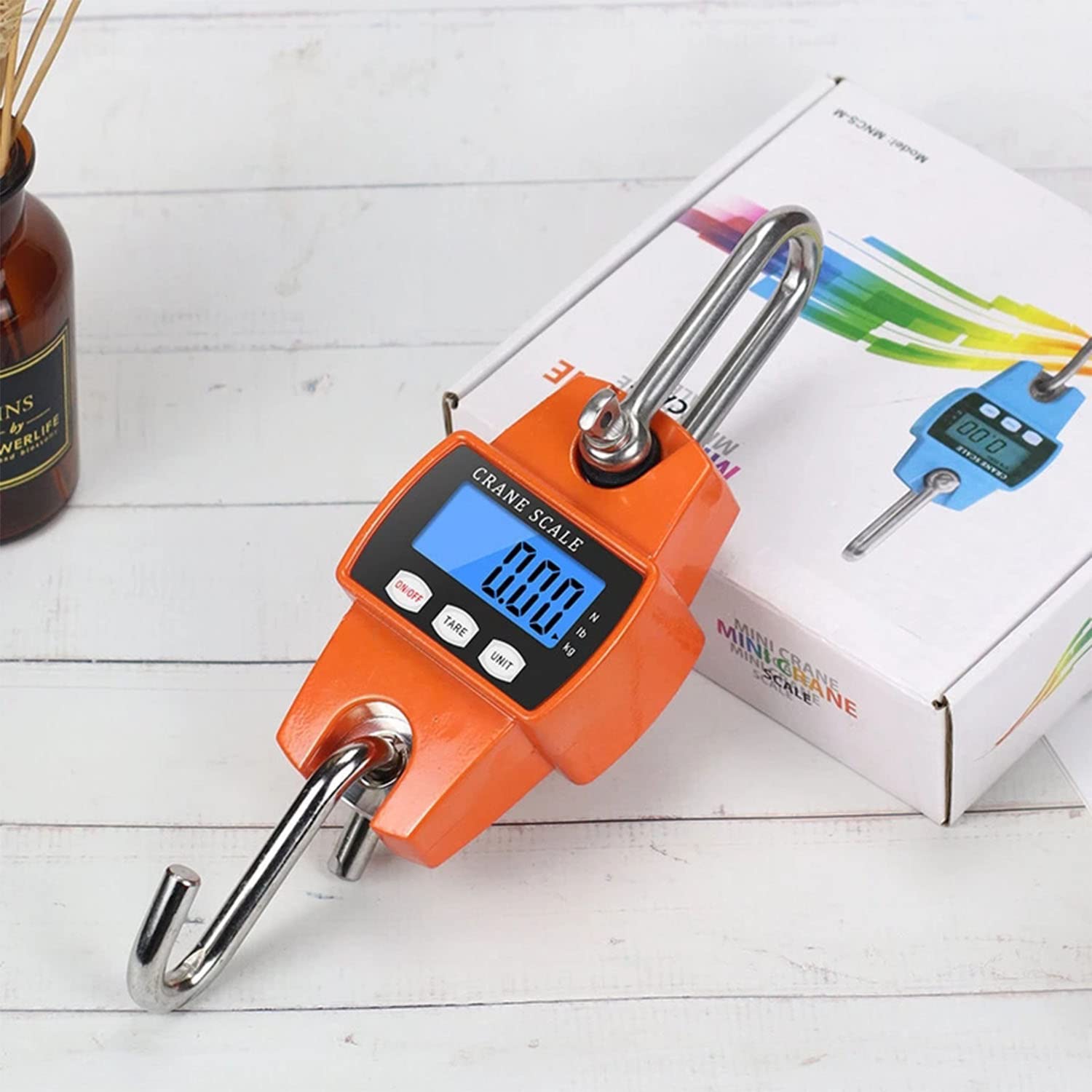 Balance de Grue Numérique Électronique Suspendue 300 kg/660 lb - Industrielle Avec Capteur Précis, Mini LCD Portable Avec Crochet pour Usine, Ferme, Chasse