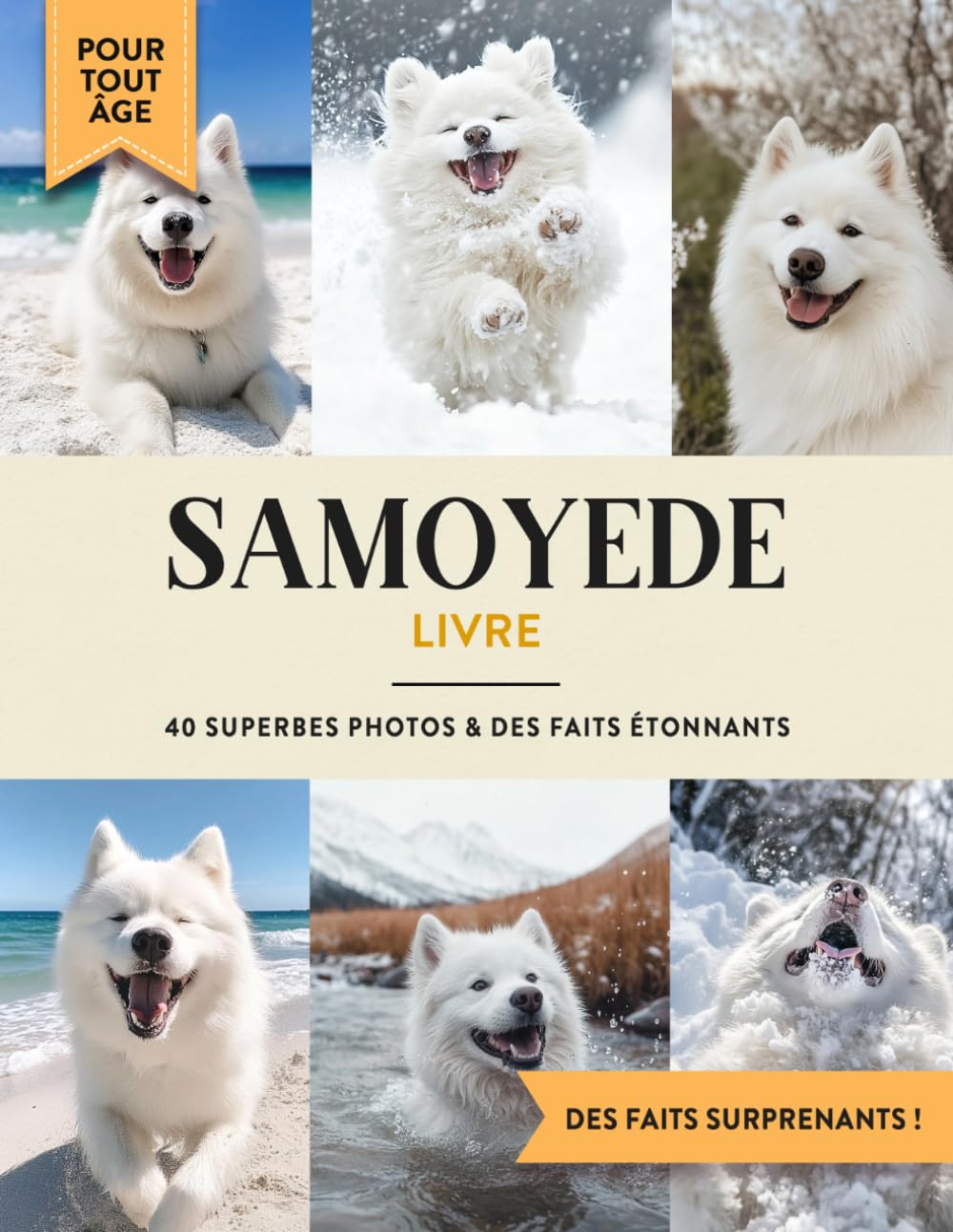 Samoyede Livre: 40 Photos de Chiens et Faits à Offrir en Cadeau Éducatif aux Enfants et Adultes