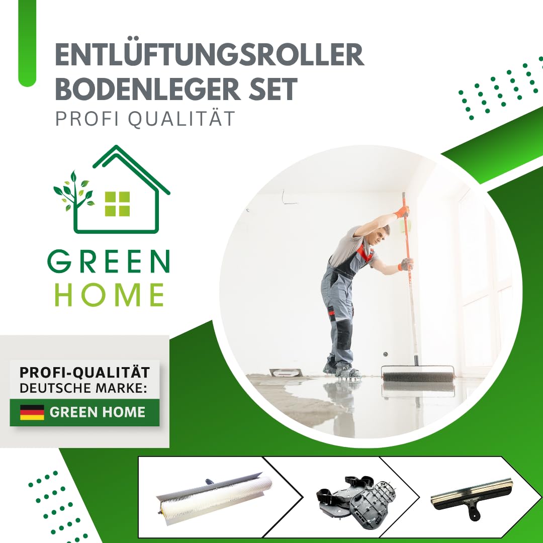 Rodillo desbulador de 50 cm Rodillo de punta 11 mm con protección contra salpicaduras y zapatos de nylon con puntas y raspador de plástico incluido en un juego