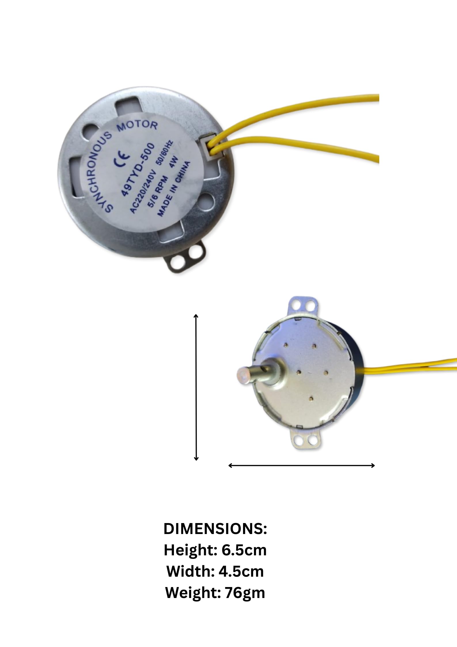 Aggi Stainless Steel Auto Swing Synchronous Motor For Symphony, Kenstar And Other Plastic Coolers, 5-6 RPM Motor, 220V - 240V 2
