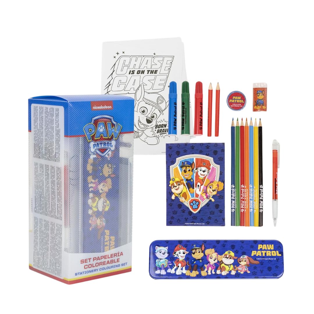 My Sweety Pop, Children's stationery kit, School supplies with metal case, felt-tip pens, pen, eraser, notebook