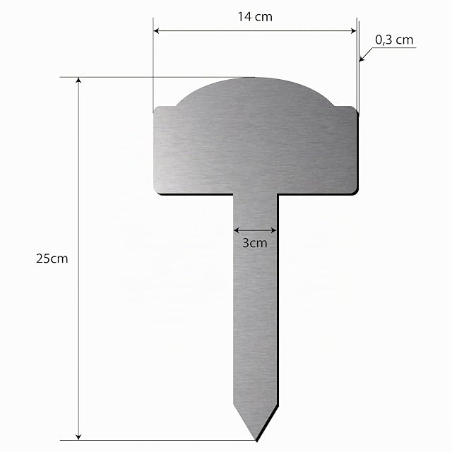 Foto 3 de 5 de Placa grabada funeraria para mascotas con diseño de corazón y 2 huellas de pata, para plantar 25 x 14 cm