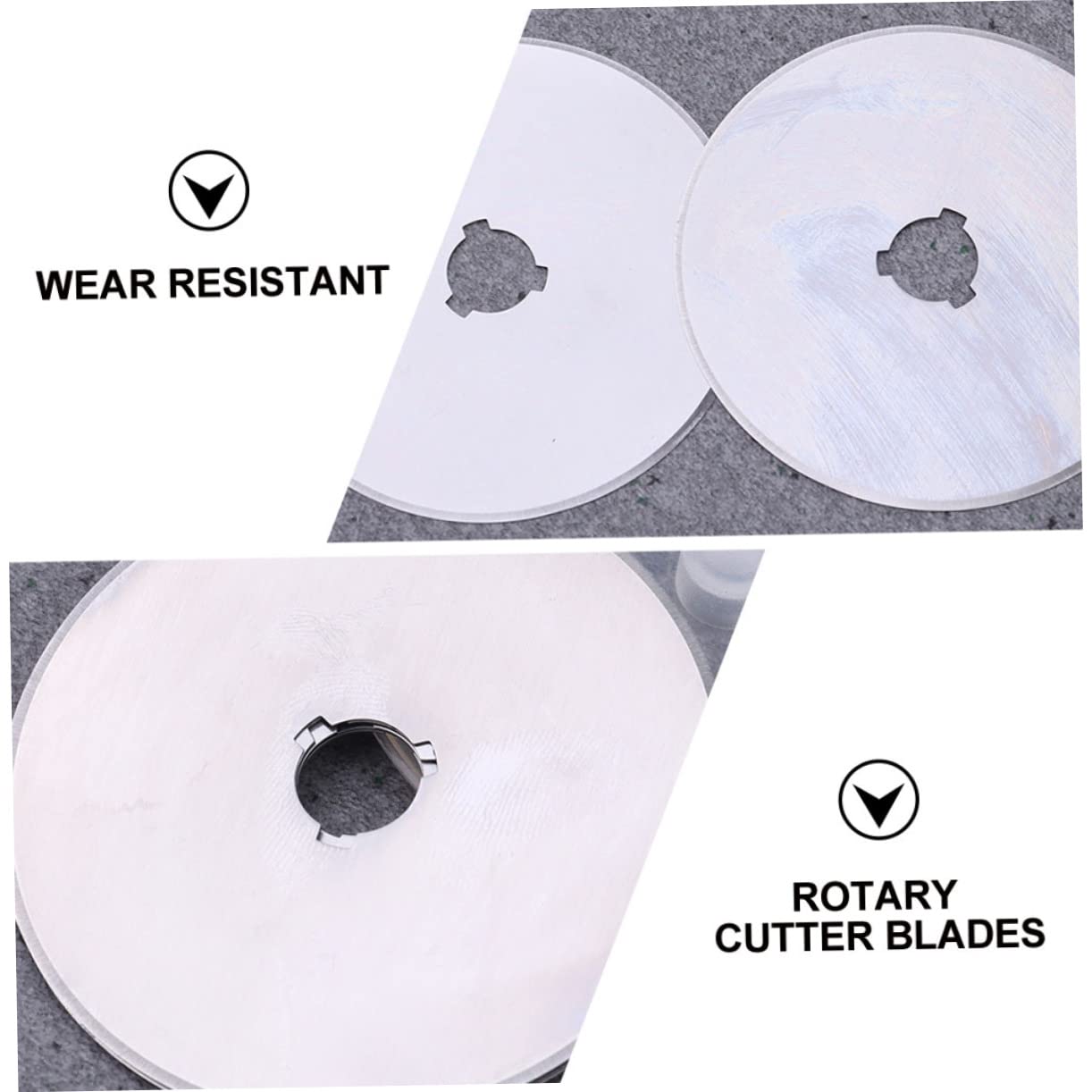 Lames Circulaires de Coupeur Rotatif 60mm en Acier, Lot de 10, Argenté