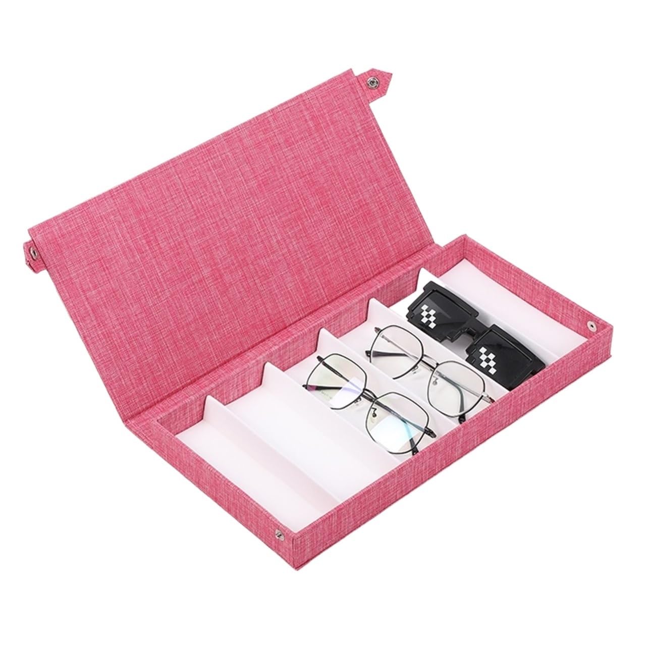 Organizer Na Okulary Przeciwsłoneczne Wielofunkcyjny Uchwyt Na Okulary, Etui Na Okulary, Tacka Na Okulary Do Przechowywania(Pink)