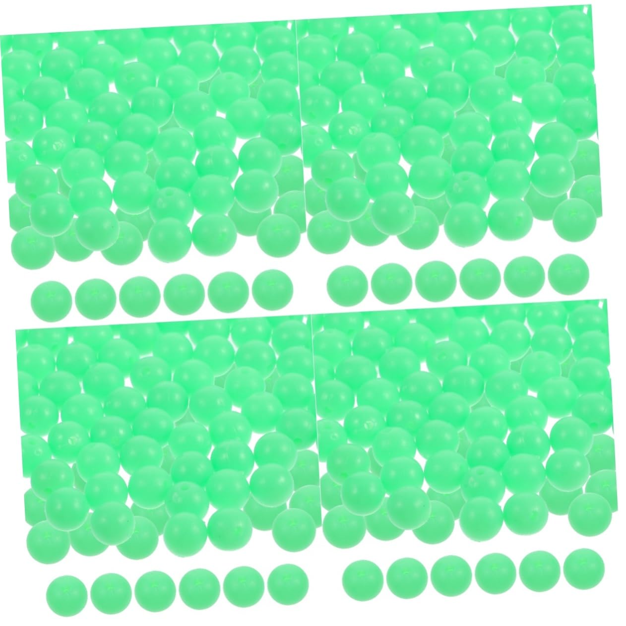Kisangel 2sets Glow Lure Beads for Fishing Luminous Line Beads Saltwater Fishing Tackle 100pcs*2