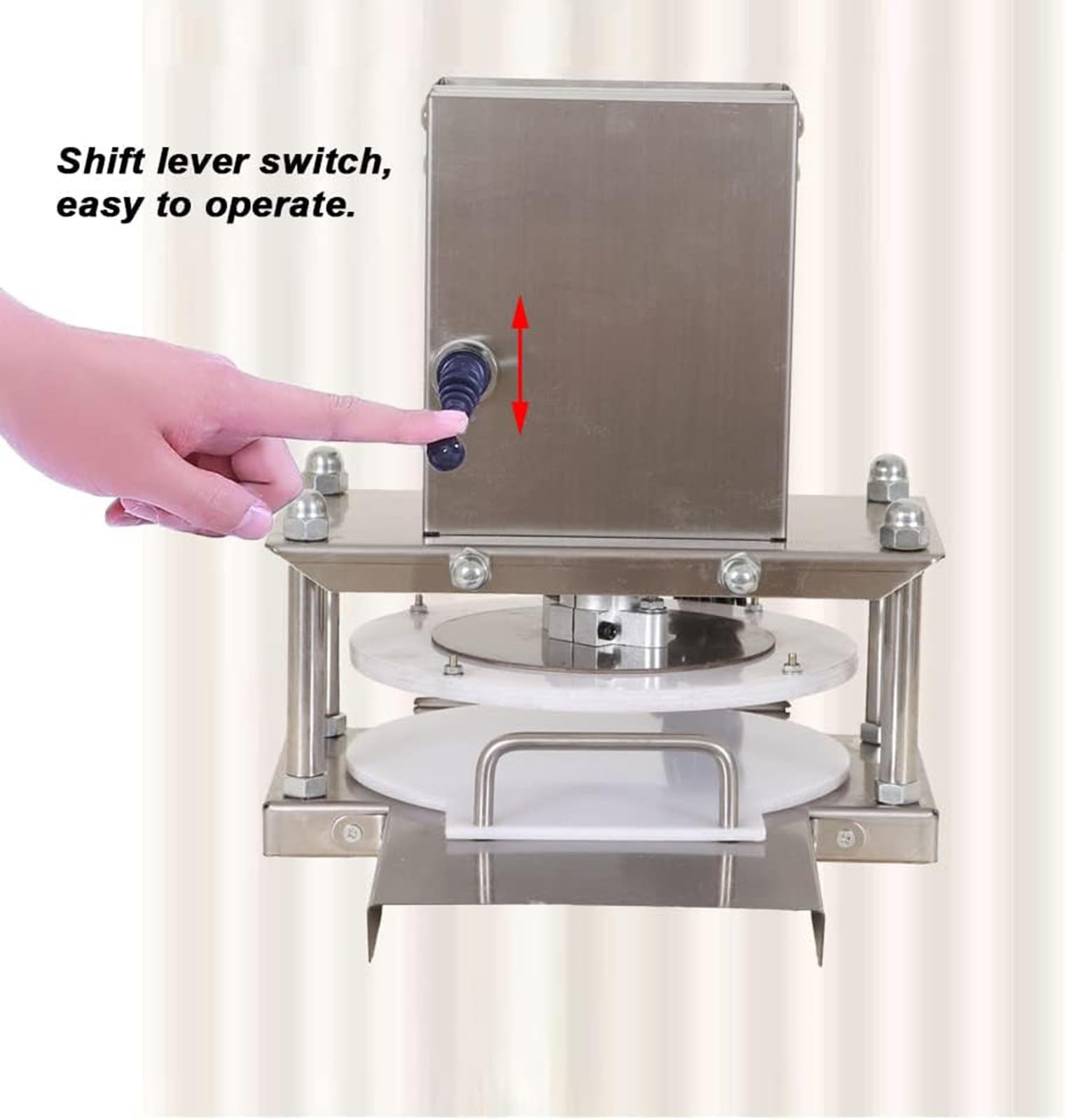 ERoomQ Pizza Dough Maker,Electric Tortilla Press Stainless Steel Pizza Dough Press Machine,Heavy-Duty Pizza Dough Maker,for Pizza