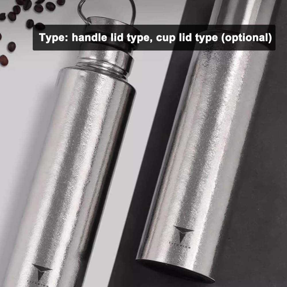 Tytanowy kubek 800 ml warstwa izolacyjna lekka butelka kempingowa - zatrzymywanie ciepła duża pojemność naczynia do picia na świeżym powietrzu