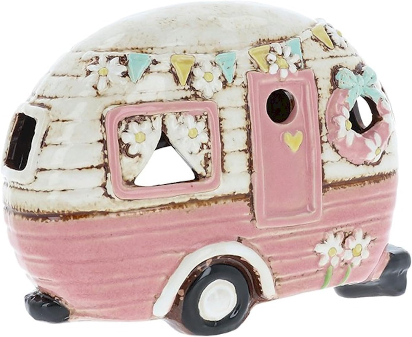 Village Pottery Pink Caravan Tealight Holder