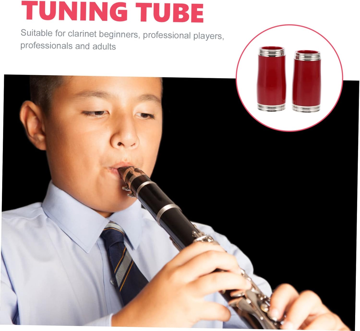 Toyvian 3pairs Clarinet Tuning Tube Abs Replacement Accessory for Enhanced Sound Clarity Lightweight Design for Easy Portability for Students and Professionals