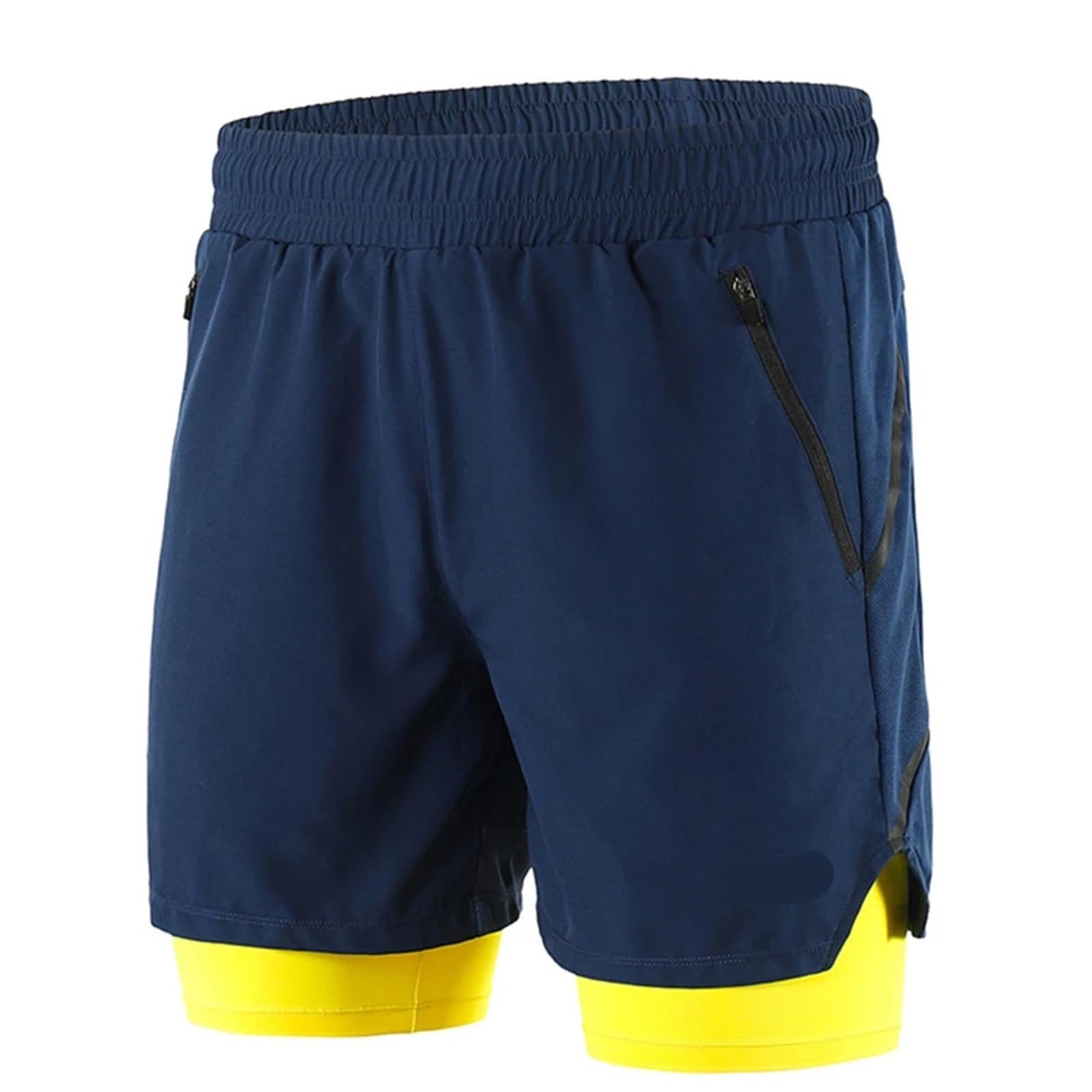 Short de Course 2 en 1 for Homme, Short de Sport réfléchissant, Short de Fitness, de Yoga, d'exercice, de Jogging, Respirant, de vélo