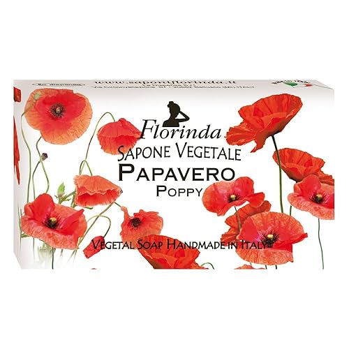 Florinda Poppy de flores de primavera vegetal Barra de Jabón 100g 3.5oz