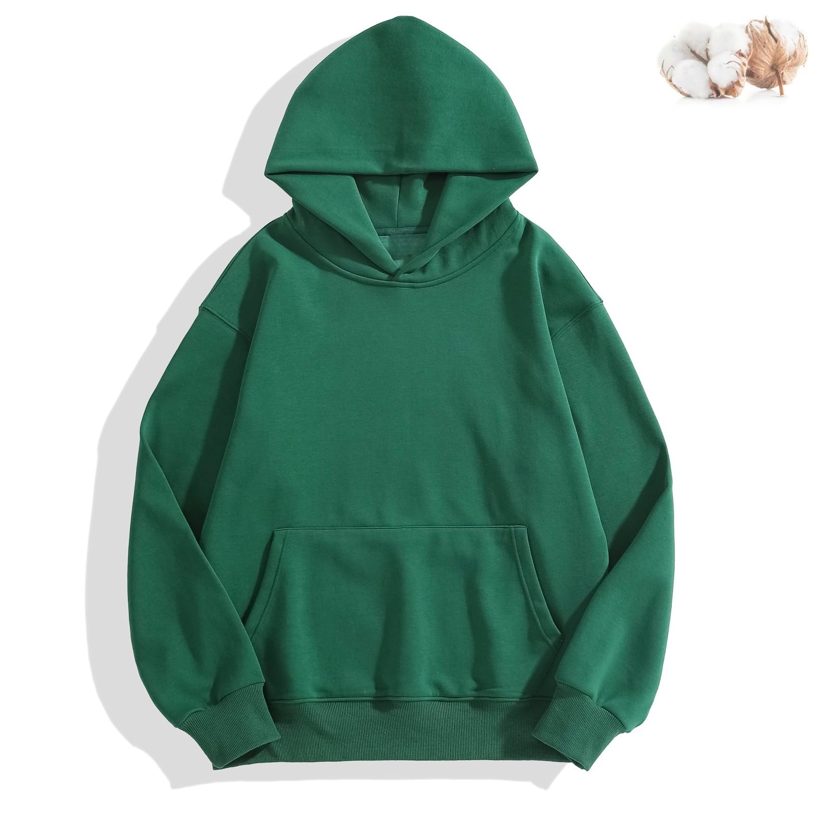 Obciążona bluza z kapturem na niepokój, lęk, bluza z kapturem dla mężczyzn, ciężka polarowa vintage bawełniana bluza męska streetwear