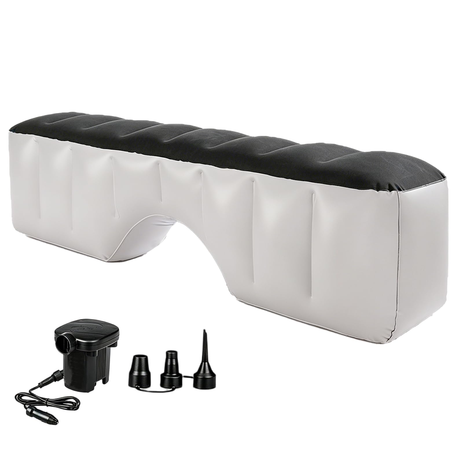 Materasso ad aria per auto, 130 x 27 x 37 cm, materasso ad aria per sedile posteriore, con pompa ad aria, tappetino gonfiabile per SUV, MVP, berlina, materasso per auto da viaggio