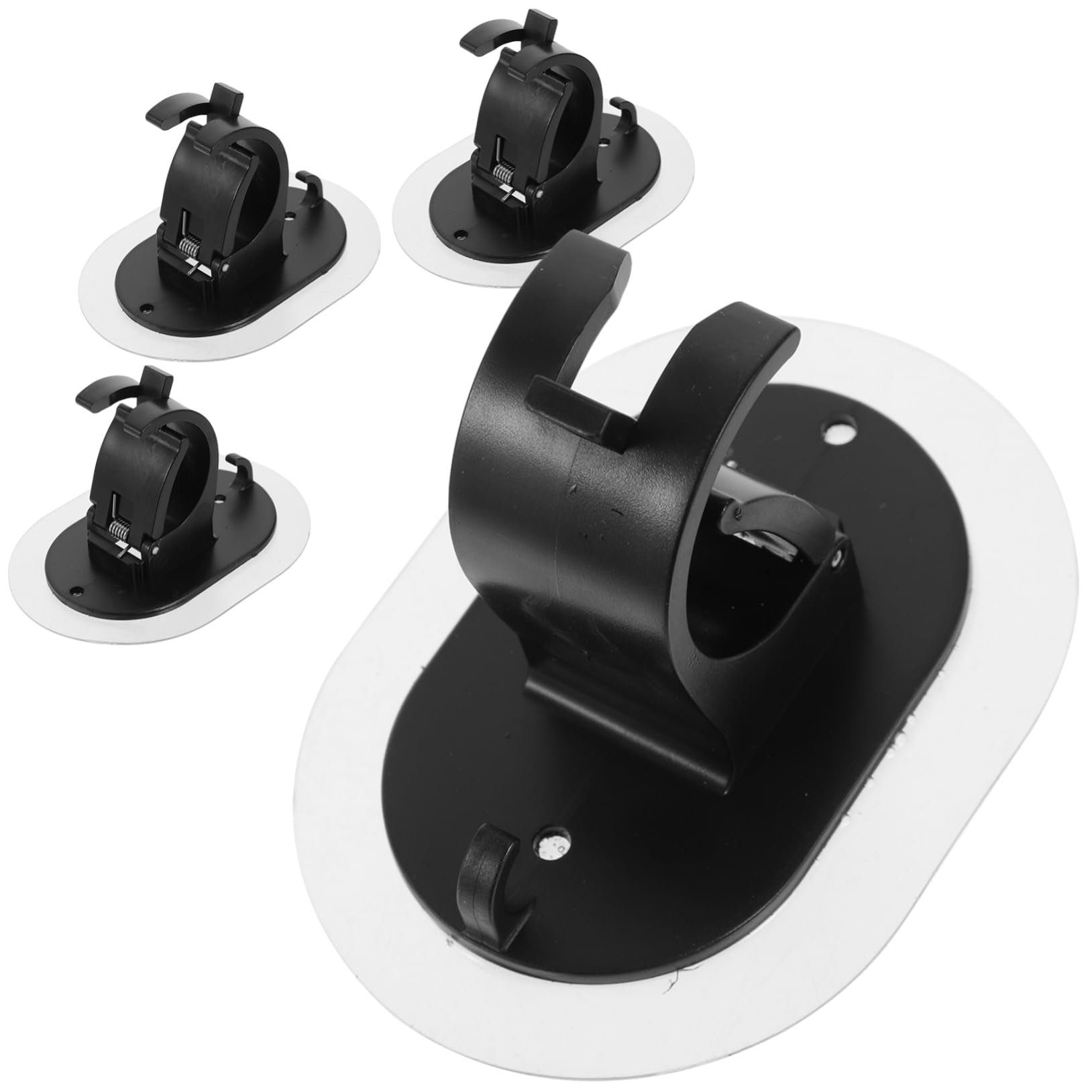 MAGICLULU 4 Ensembles Crochets De Rideaux Auto Adhésifs Support De Tringle À Rideaux sans Perçage Fixations Plastique pour Maison Et Bureau 4 Pièces * 4