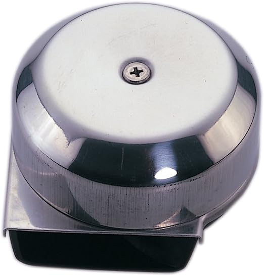 MARINE BOAT STAINLESS STEEL COMPACT ELECTRIC HORN 12V DIAMETER 3" DEPTH 2"