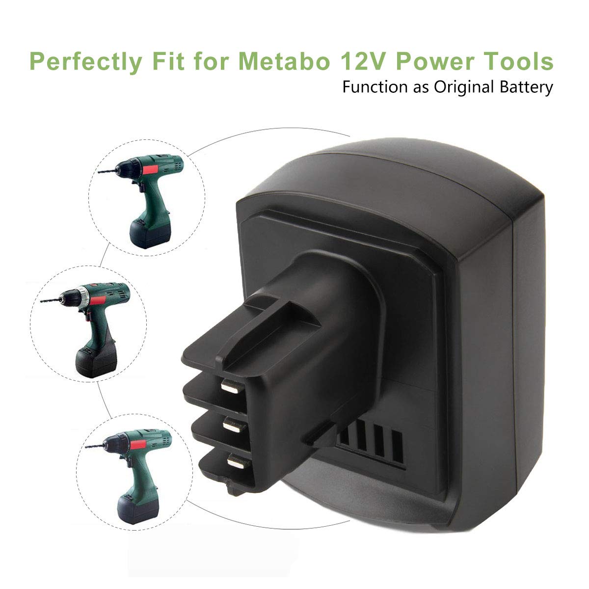 Joiry 12 V Ni-MH 3500 mAh batterij voor Metabo BS 12 SP BSZ 12 BSZ 12 Premium BZ 12 SP, Sostituisci 6.25473, 6.25474, 6.25486, 625473000, 625474000, 625486 000, 6 .02151.50