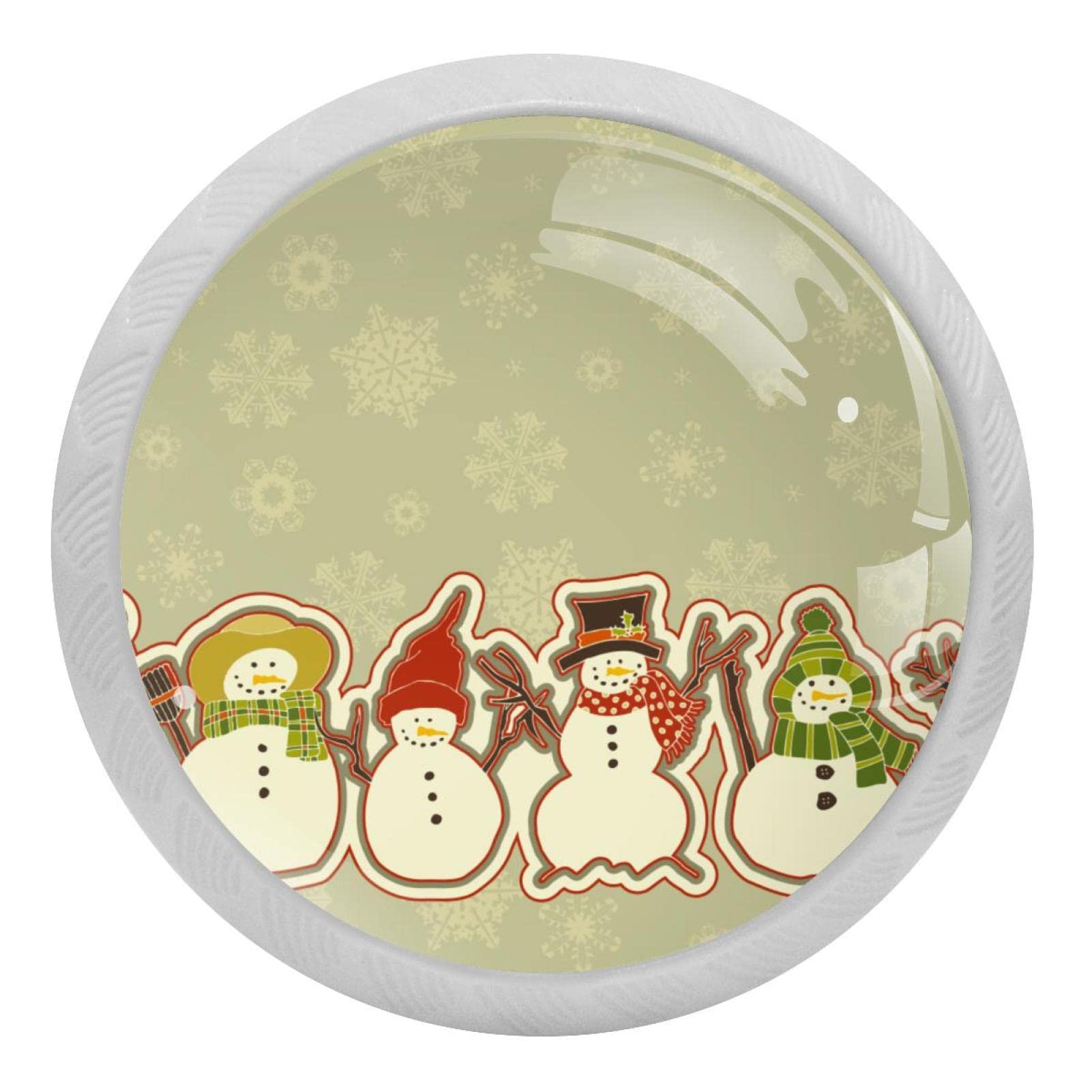 Bouton de meuble bonhomme de neige fluorescent pour décorer une chambre enfant