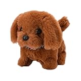 My Realistic Robot Puppy - Walking Plush Pet | Dog Electronic Interactive Toy | Stuffed Animal Figures Simulation for Boys Girls Kids Travel Nursery Indoor Birthday Home Barking Tail Wagging