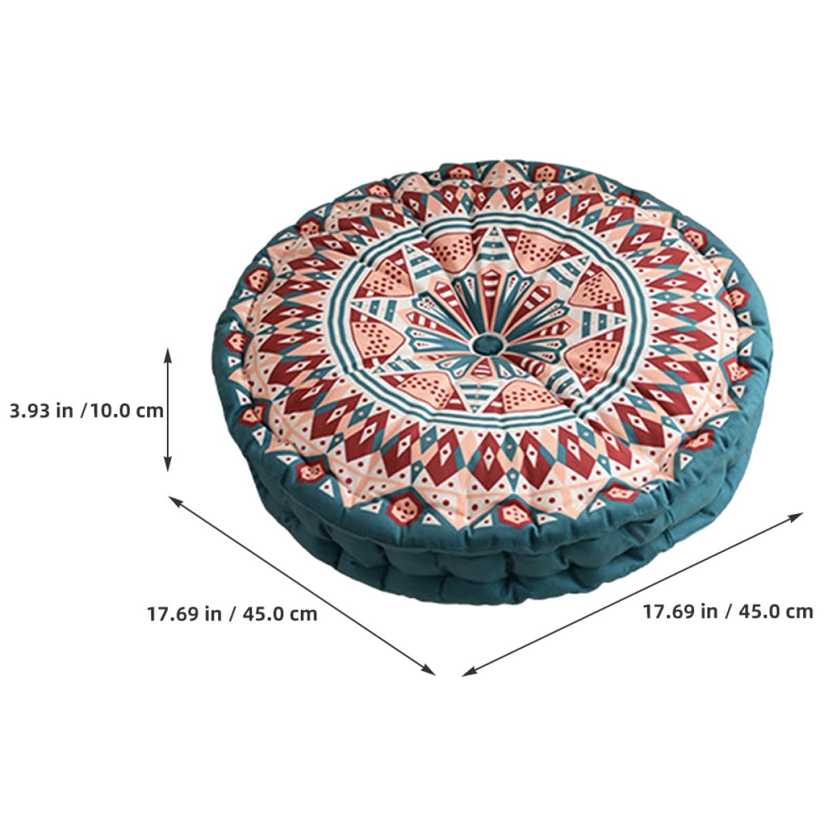 Rundes Bedrucktes Sitzkissen Blau, Leicht und Tragbar aus Polyester und Pp