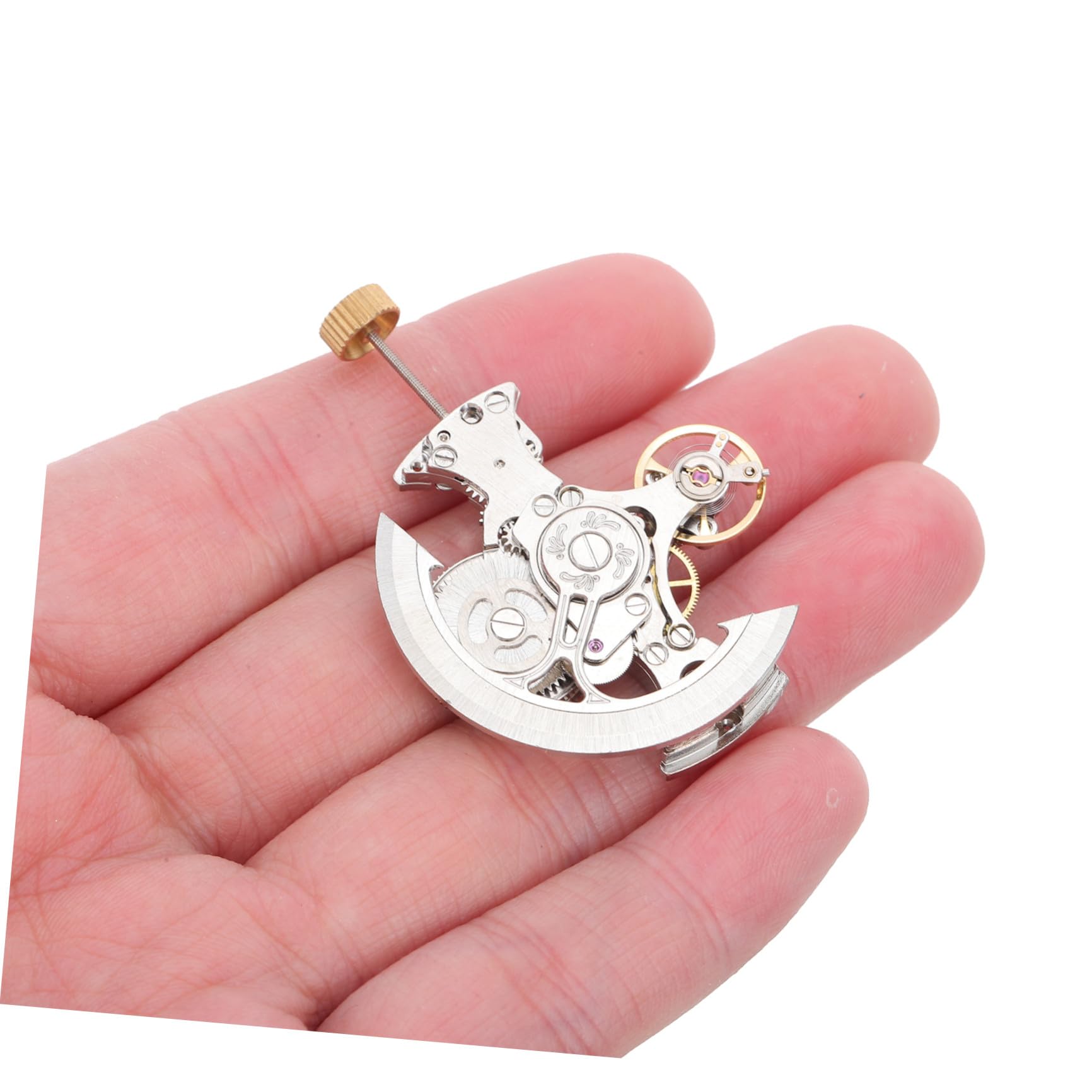 Healeved Mouvement Mécanique Précision Exceptionnelle Gravure de Fleur de Montre Automatique en Acier Argenté et Résistance à l'eau pour Projets Horlogers Professionnels