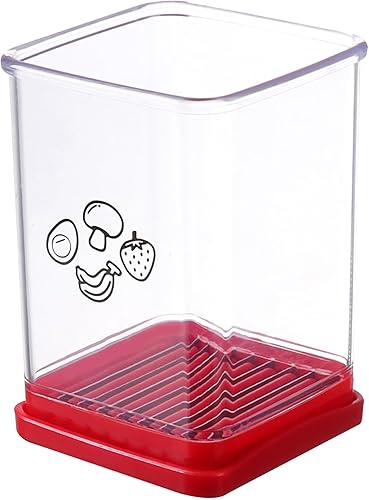 Cortador de vasos, cortador de velocidad de frutas y verduras con placa de empuje, cortador de huevos, cortador de plátano de acero inoxidable,