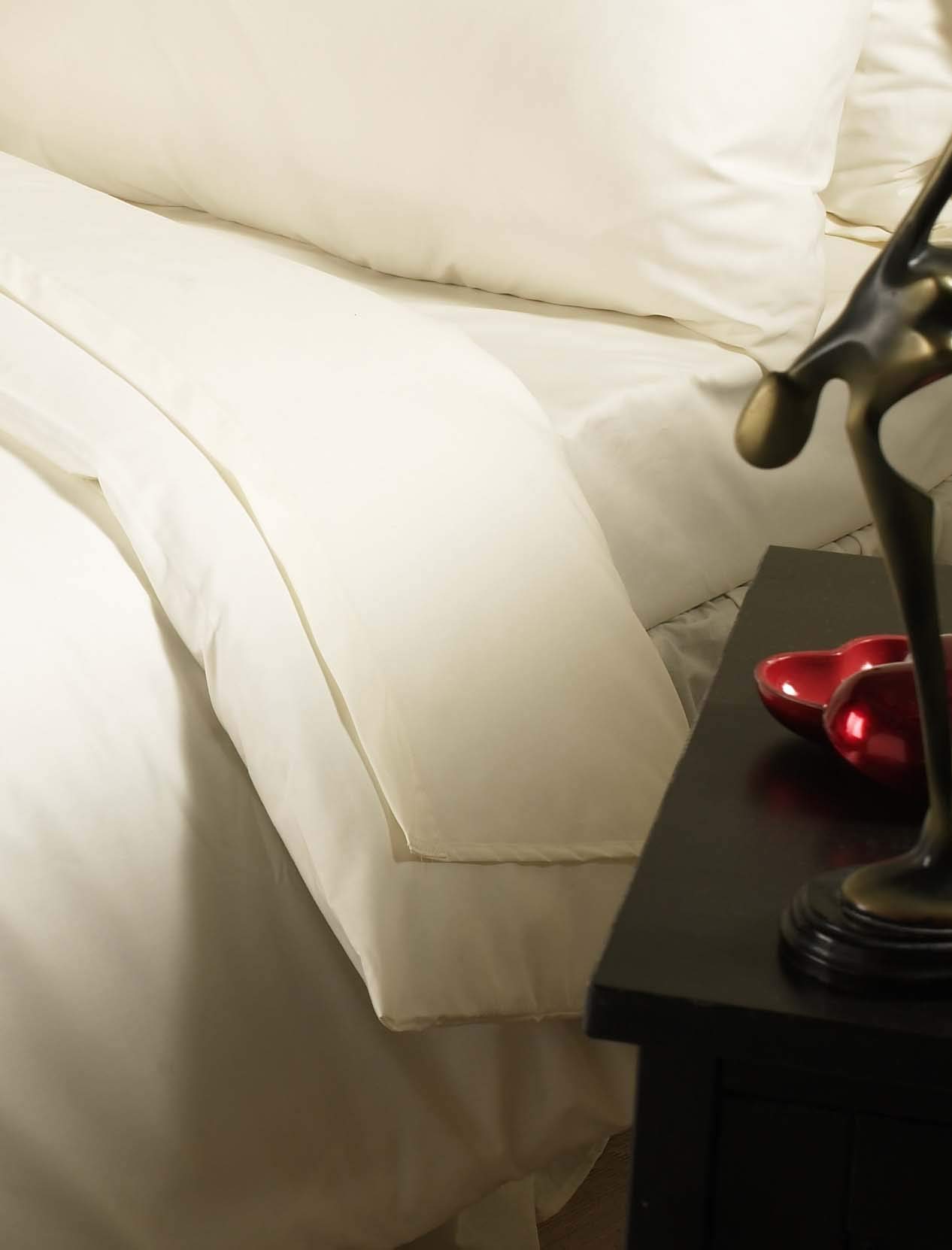 JAKERA Flame Retardant Single Bedding Set - Tested to BS EN 7175 - Duvet cover, Fitted Sheet, Pair of pillow cases (Cream)
