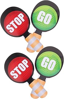 Supvox 4 Teiliges Verkehrs Lernspielzeug Kleinkindspielzeug Stopp Paddel Stoppschild Für Verkehrszeichen Spielschild Für Die Straße Verkehrszeichen Lehr Verkehrs