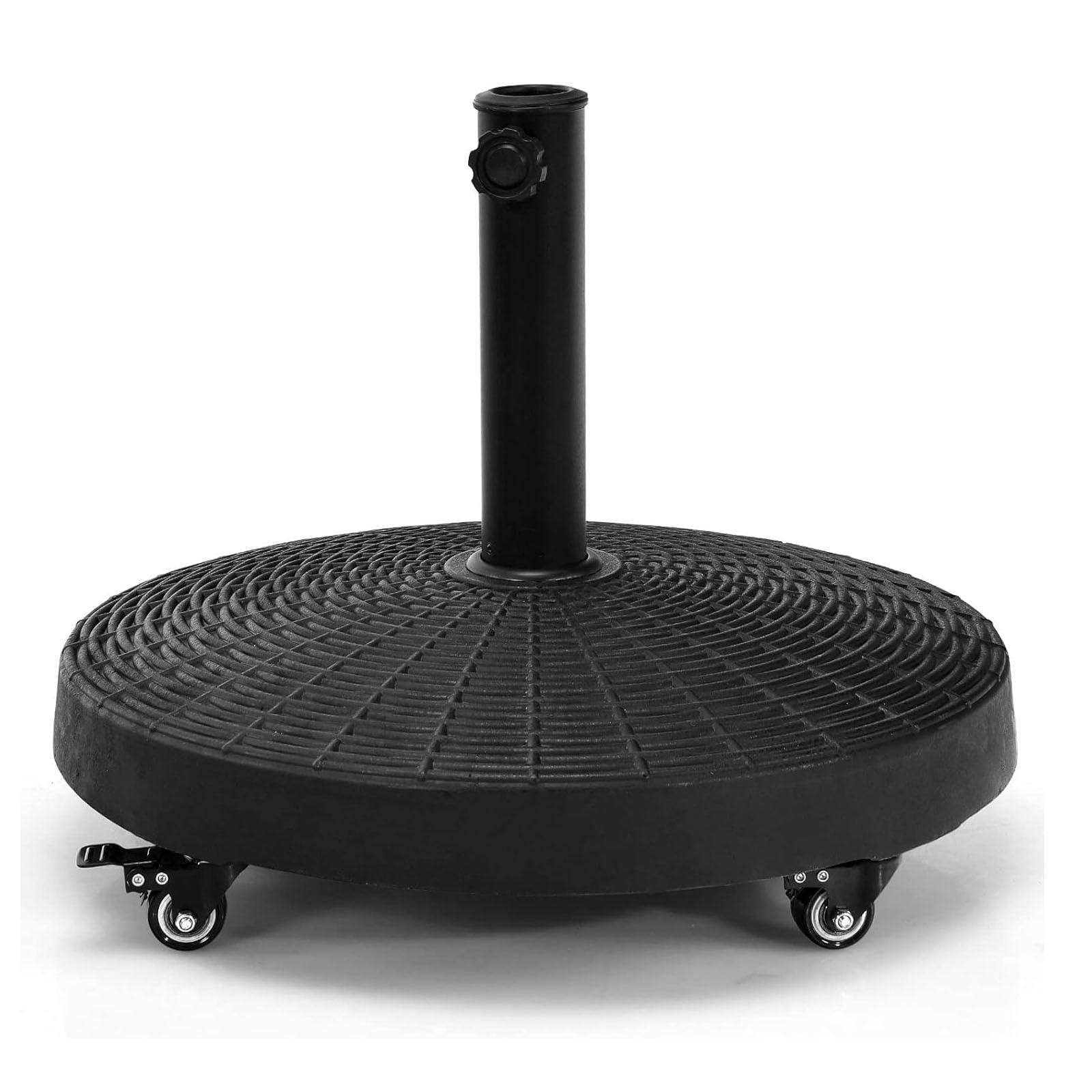 COSTWAY Pied de Parasol sur roulettes ∅52CM 23KG pour Mât ∅38/48 mm,Style 1