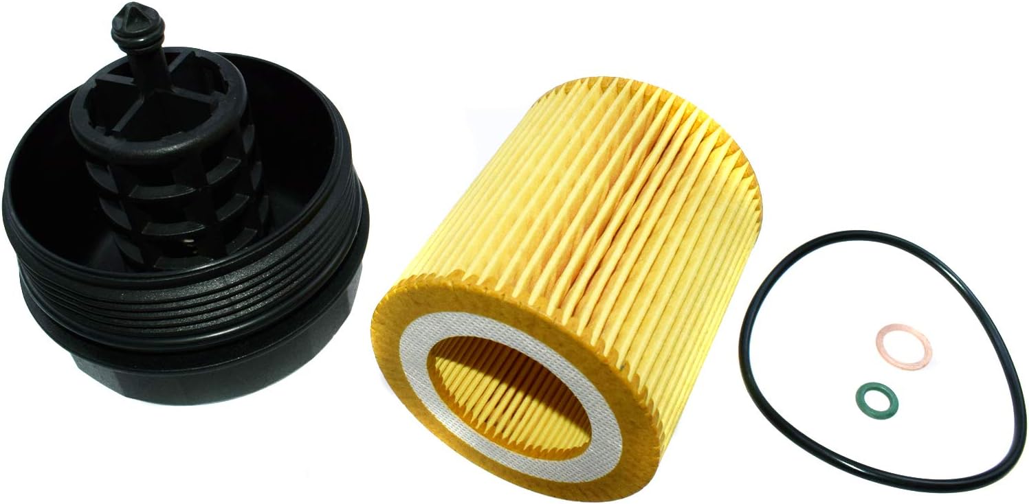 Oil Filter + Housing Cover Cap For BMW 320i 428i 528i 535i 640i M3 M4 X3 X4 X5 11427525334