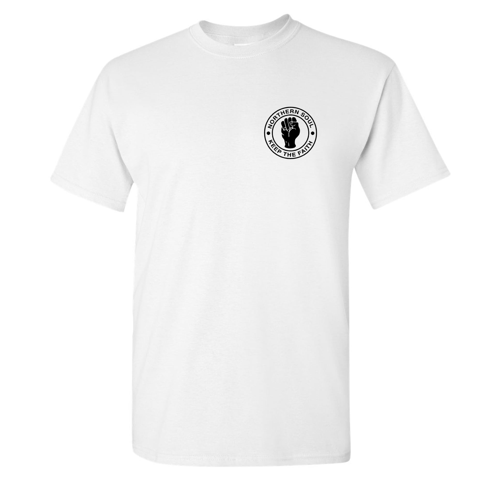Zappatee Men's White Northern Soul Keep The Faith T Shirt XX-Large