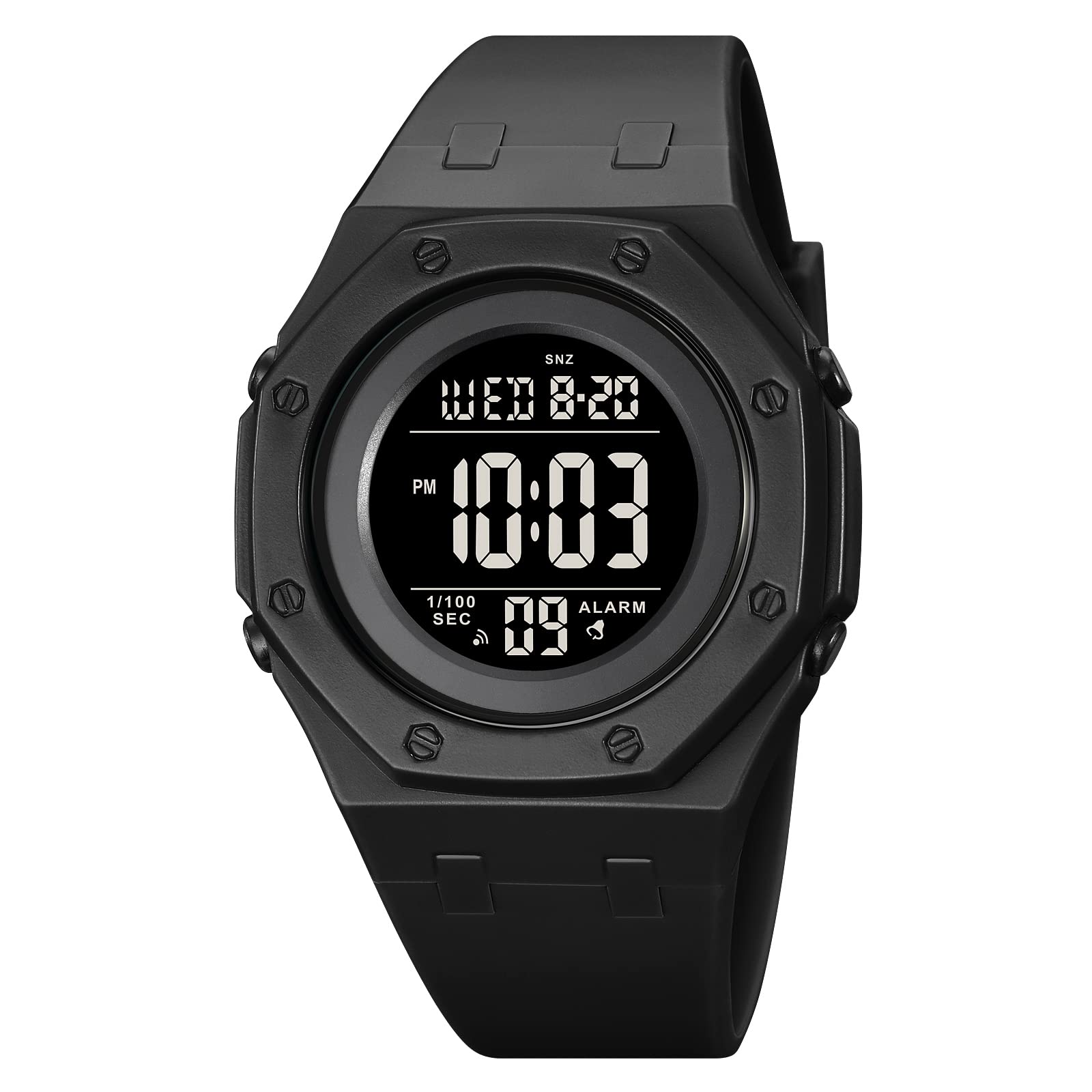 SKMEI Mens Digital Sports Watch - Black Digital Watch for Youth Sports Outdoor Silicone Watch, Chronograph, Alarm Clock - 2048 (B0C38YPMT6) Amazon Price History, Amazon Price Tracker