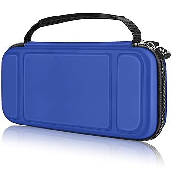 Fintie Carry Case for Nintendo Switch Lite 2019 - [Shockproof] Hard Shell Protective Cover Bag with 15 Game Card/2 Micro SD Card Slots, Inner Pocket for Switch Lite Console, Navy Blue