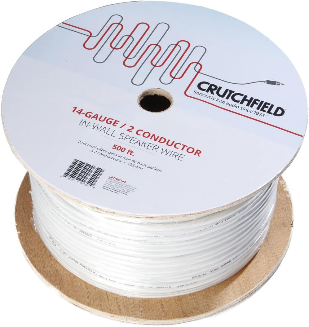 Crutchfield 14 Gauge in-Wall 2 Conductor Wire, 500 Foot Roll