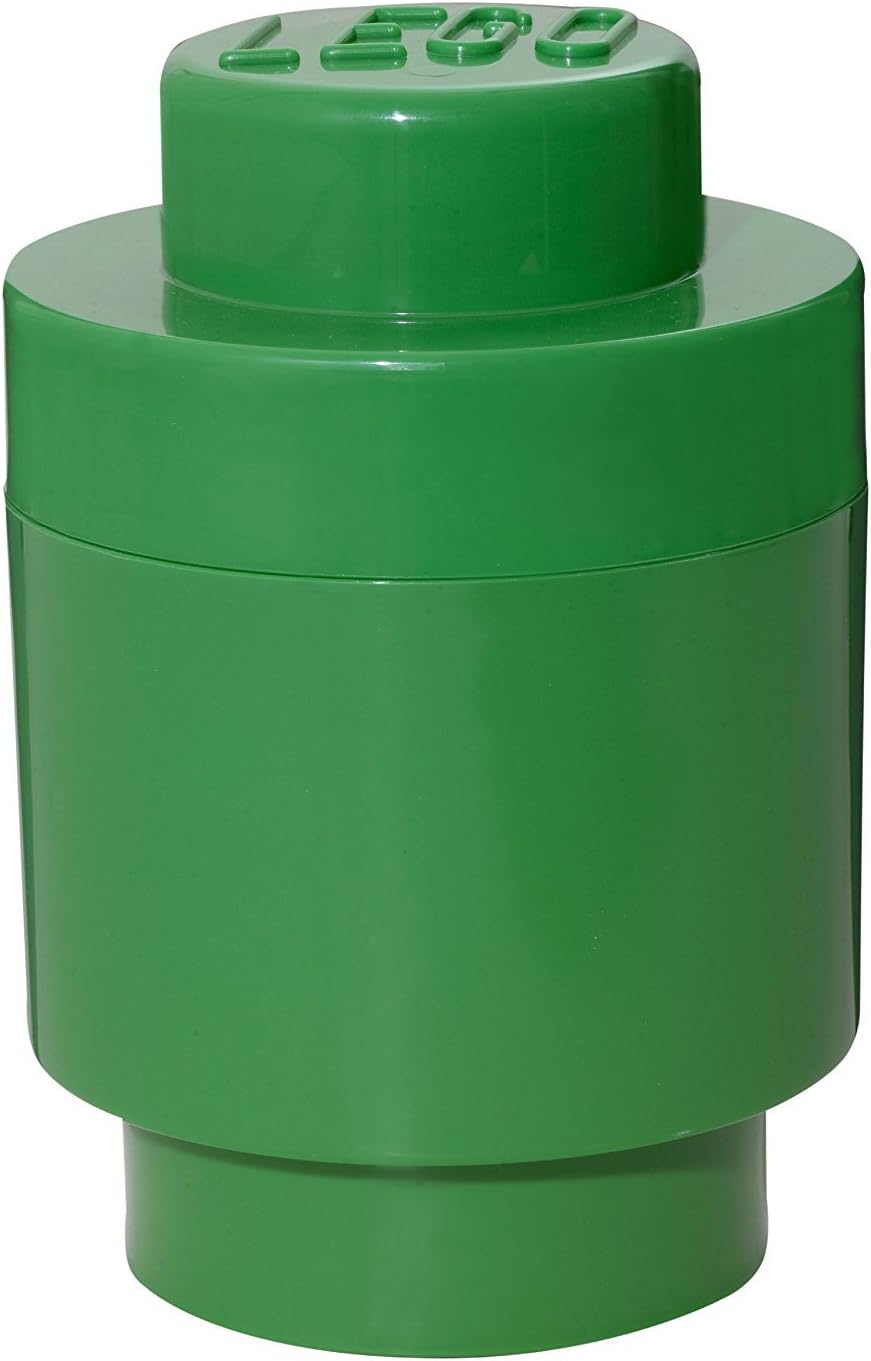 Lego Round Storage Box 1, Dark Green