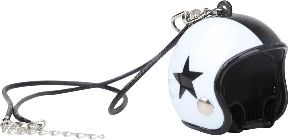 Mini casco llavero encanto, bolso de motocicleta encanto para mujeres hombres para mochila monedero llaves de coche