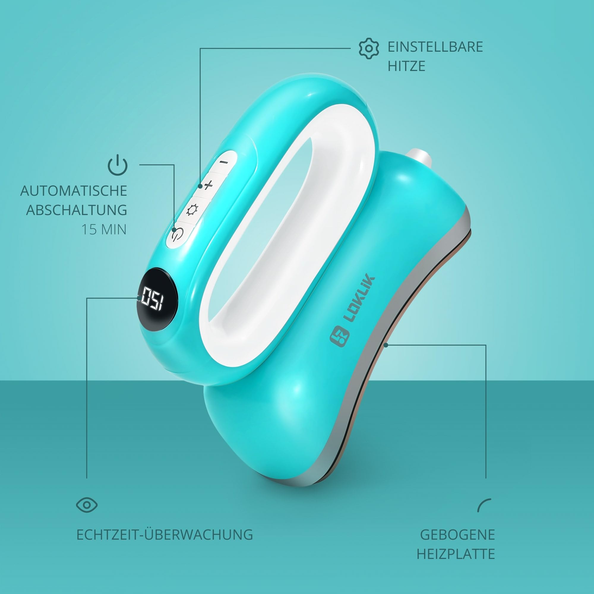 LOKLIK Impress Automatische Heißpressmaschine zum Personalisieren von Kappen, Stoffhüten - Heißpresse - funktioniert mit Vinyl, Sublimation, Thermotransferpapier.
