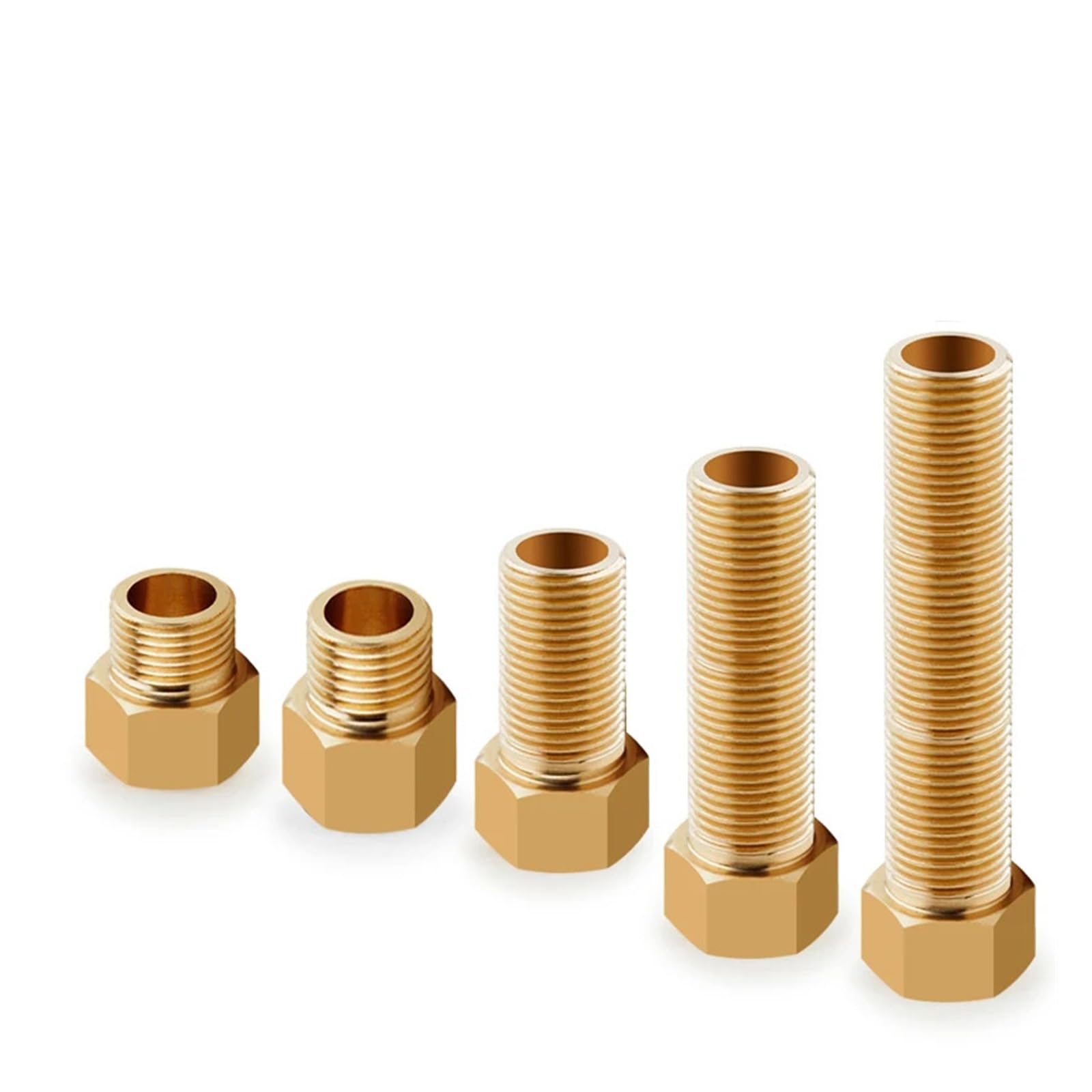 18 Uds 1/2 "BSP rosca hembra a macho conector de latón adaptador de instalación de tuberías acoplador longitud del conector 26mm 28mm 40mm 50mm 70mm 100mm