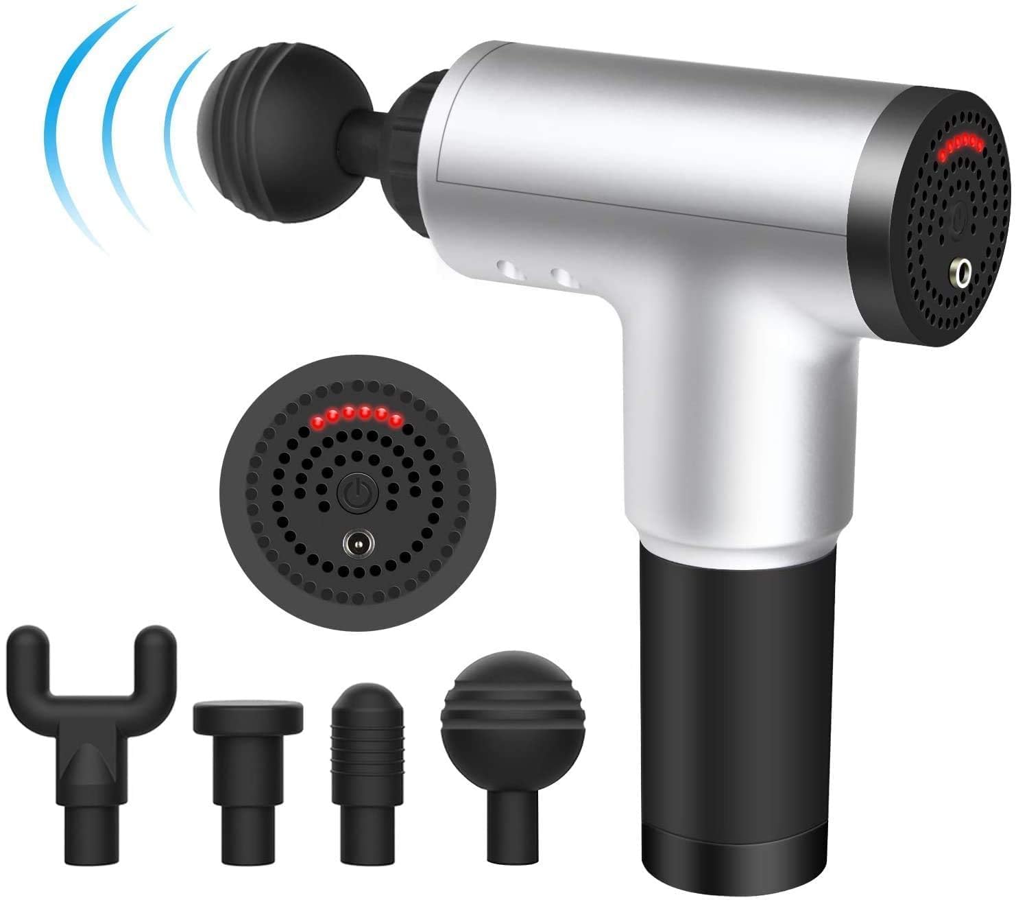 Handheld Deep Tissue Muscle Massager Gun KH-320 – Portable Percussion Therapy Tool for Pain Relief & Recovery – Multicolour Fascial Massage Gun for Fitness & Body Care (Style 2)