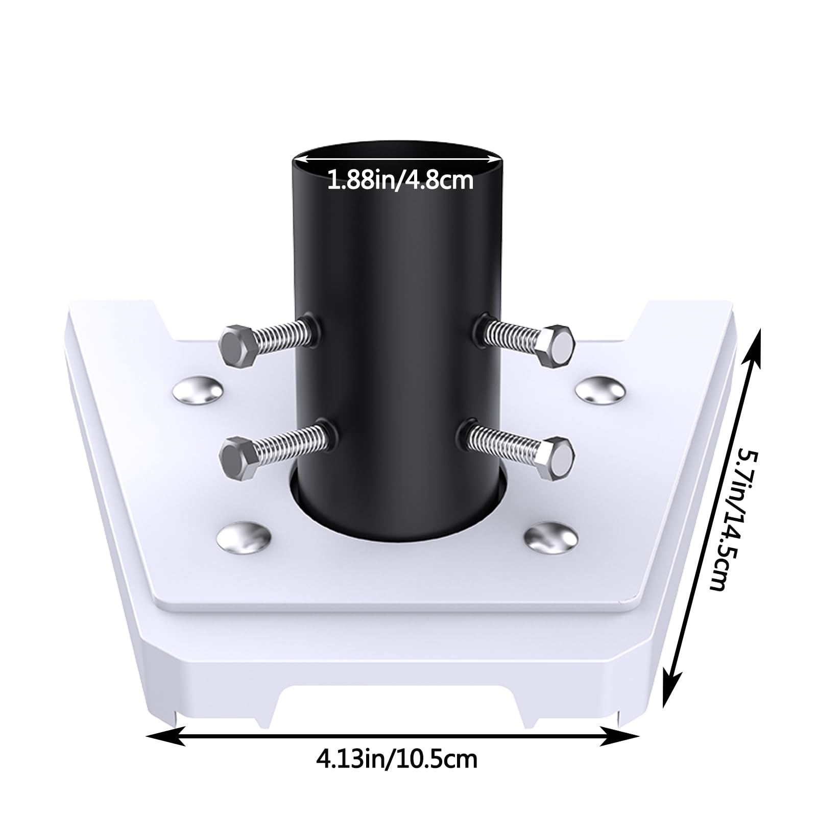 Starlink Gen 3 Mount, adaptador de tubería Starlink Gen 3, para el adaptador de soporte estándar StarLink Gen 3, Placa de montaje Starlink V3, diámetro de la tubería 1.88 pulgadas (4.8 cm)