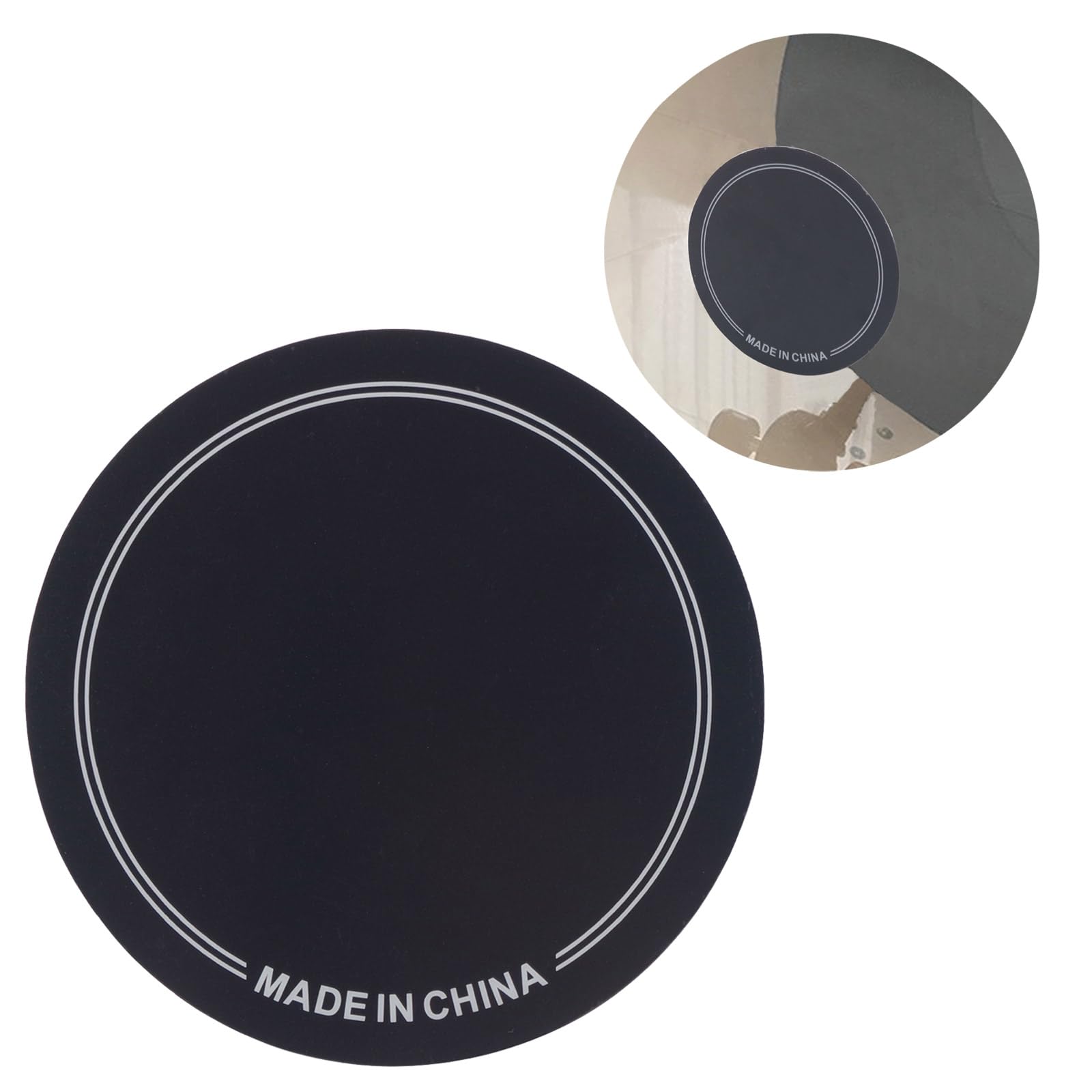 XUYUH 2pcs Single/Double Pedal Drum Patches Skin Replacement Self-Adhesive Drumhead Patchs Protector for Kick Bass Durm Parts, 11cm, Black