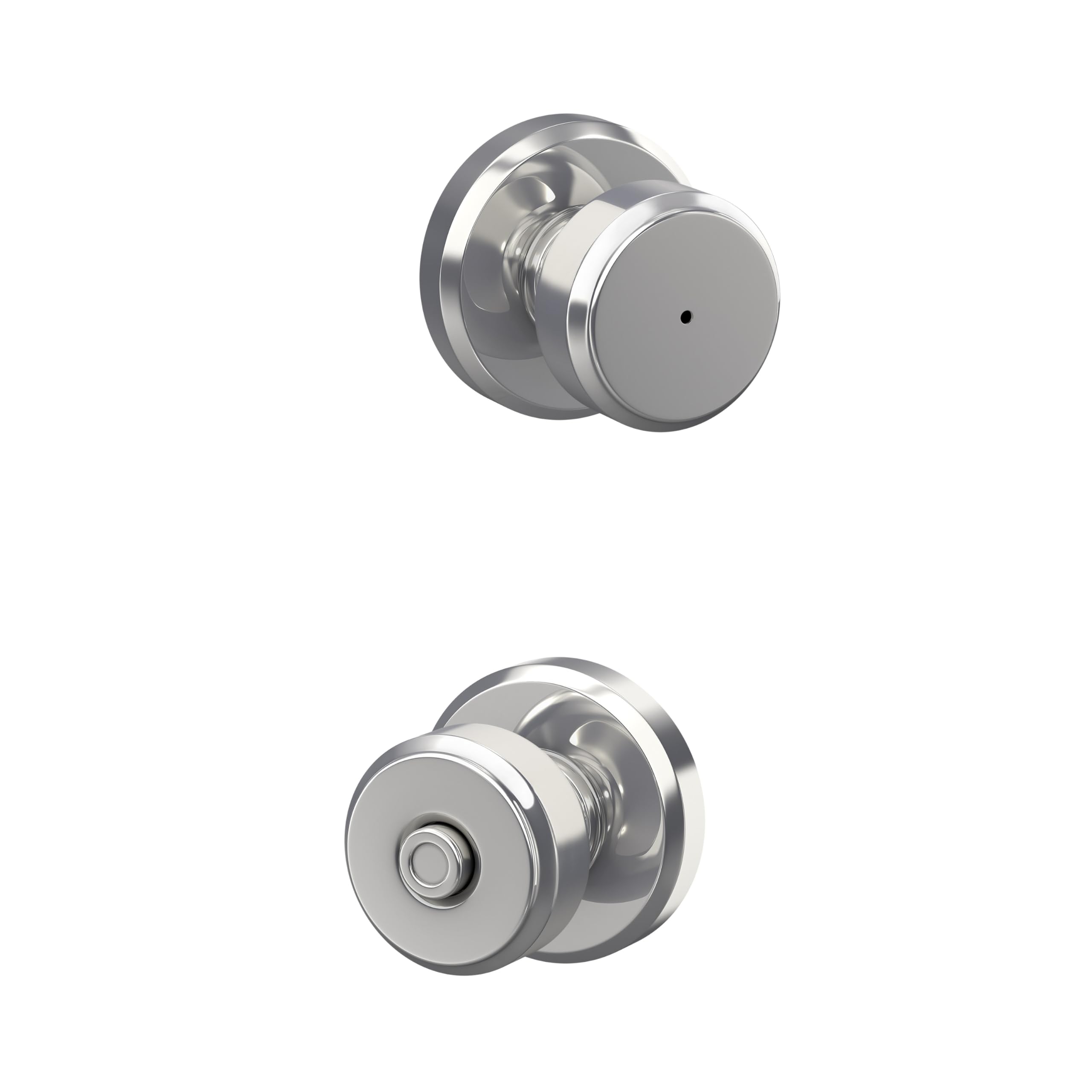 SCHLAGE Bowery Bed/Bath Privacy Door Handle with Lock, Bright Chrome